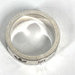 GUCCI 702766 adidas Collaboration Engraving Wide Ring, Men's Silver, AG925