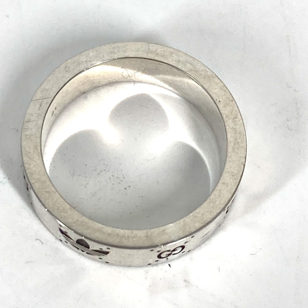 GUCCI 702766 adidas Collaboration Engraving Wide Ring, Men's Silver, AG925