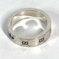 GUCCI 702766 adidas Collaboration Engraving Wide Ring, Men's Silver, AG925