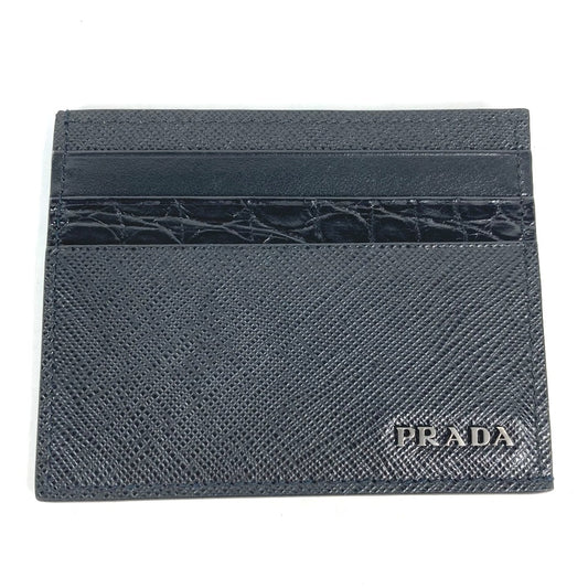 PRADA 2MC223 ロゴ  名刺入れ パスケース カードケース サフィアーノレザー メンズ - brandshop-reference
