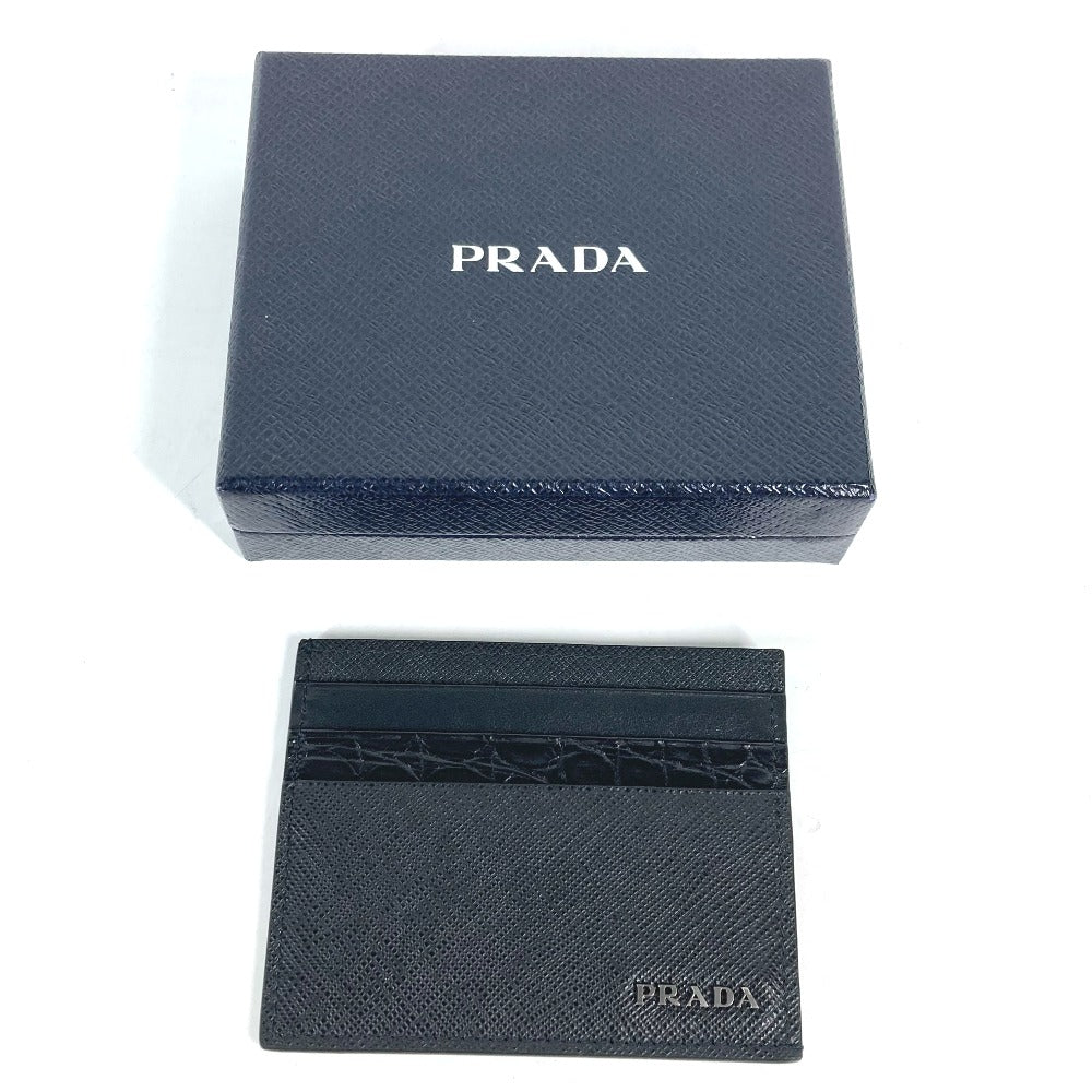 PRADA 2MC223 ロゴ  名刺入れ パスケース カードケース サフィアーノレザー メンズ - brandshop-reference