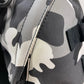 BALENCIAGA 6440312 Camouflage Army Backpack/Shoulder Bag, 2-Way Canvas Rucksack for Men, Gray and Black