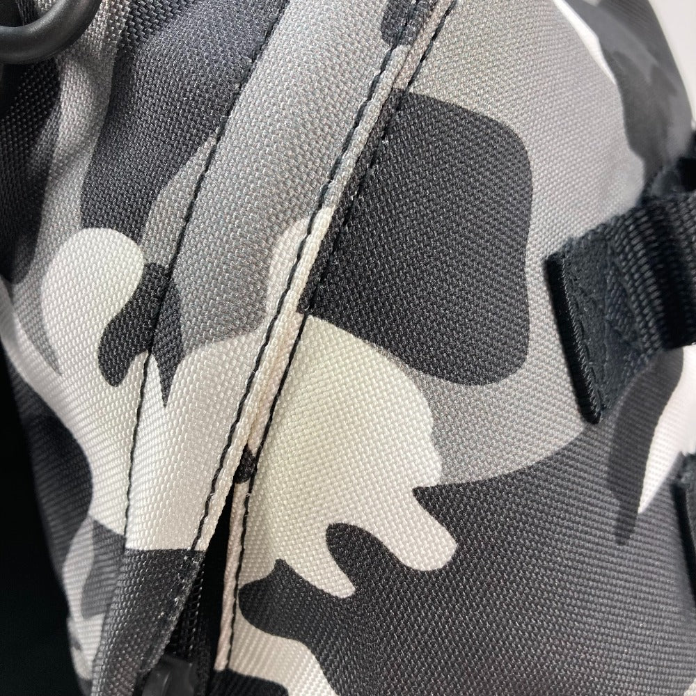 BALENCIAGA 6440312 Camouflage Army Backpack/Shoulder Bag, 2-Way Canvas Rucksack for Men, Gray and Black