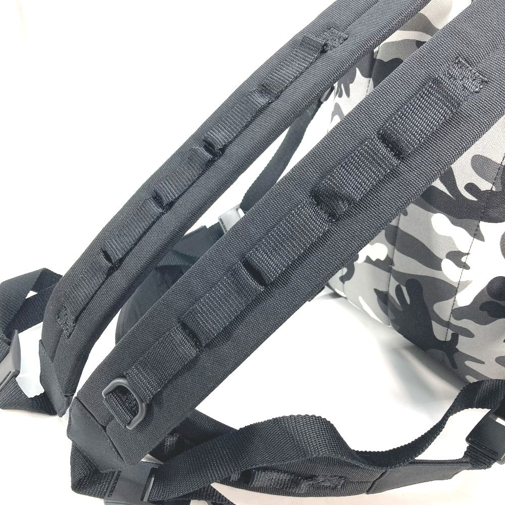 BALENCIAGA 6440312 Camouflage Army Backpack/Shoulder Bag, 2-Way Canvas Rucksack for Men, Gray and Black