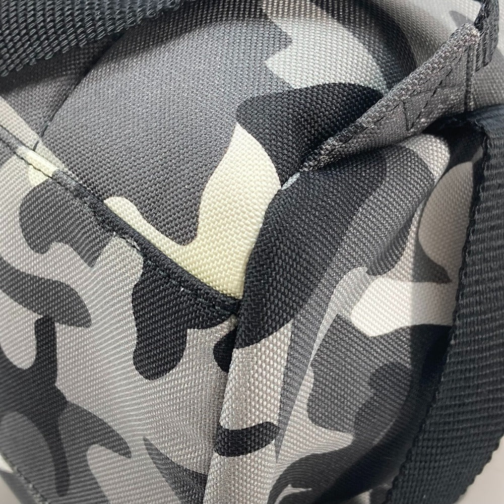 BALENCIAGA 6440312 Camouflage Army Backpack/Shoulder Bag, 2-Way Canvas Rucksack for Men, Gray and Black