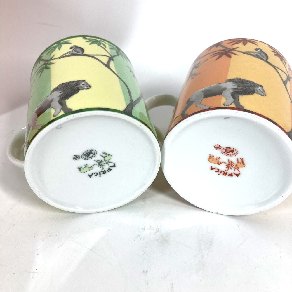 HERMES アフリカ サバンナ マグカップ ペア 客 セット 食器 コップ マグカップ 陶器 レディース - brandshop-reference