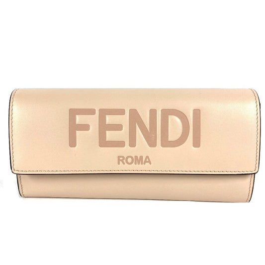 FENDI 8M0251 ロングウォレット ロゴ フラップ 長財布 レザー レディース