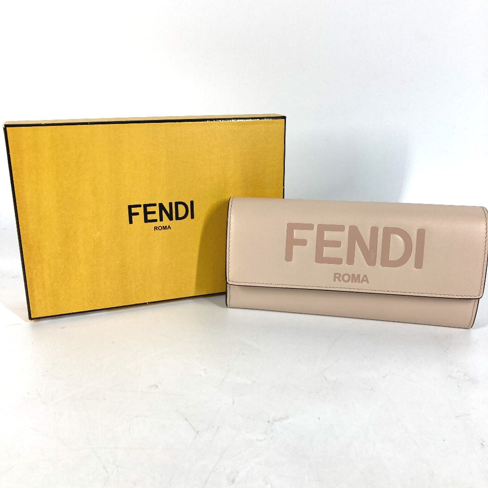 FENDI 8M0251 ロングウォレット ロゴ フラップ 長財布 レザー レディース - brandshop-reference
