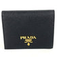 PRADA ロゴ コンパクトウォレット 2つ折り財布 レザー レディース