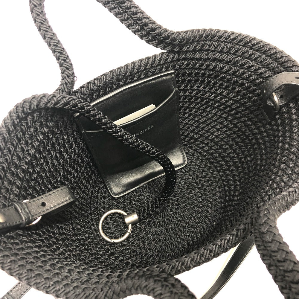 BALENCIAGA 695612 肩掛け 斜め掛け イビザ スモール バスケットバッグ 2WAYバッグ カバン ショルダーバッグ ナイロン レディース ブラック