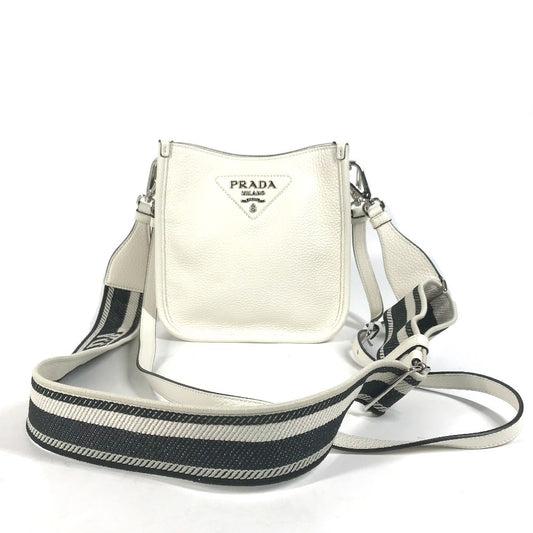 PRADA 1BH191 ロゴ 斜め掛け ポシェット カバン バッグ ショルダーバッグ レザー レディース