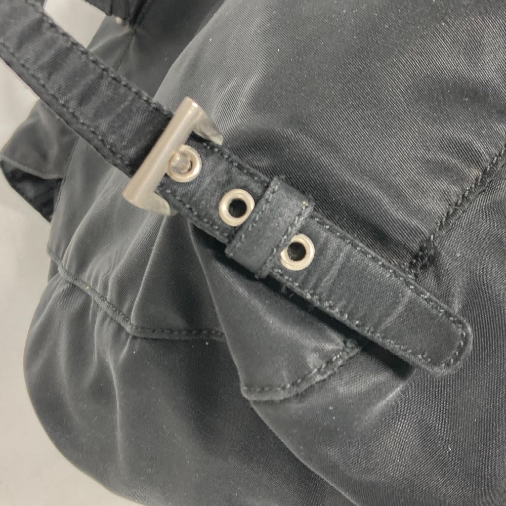 PRADA トライアングルロゴ 三角ロゴ プレート バックパック カバン リュックサック ナイロン レディース ブラック