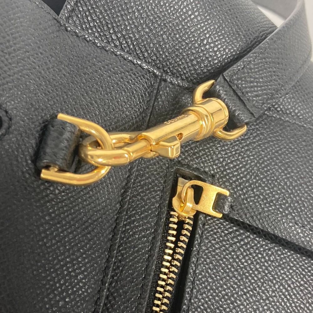 CELINE マイクロ トートバッグ ベルトバッグ 2WAY ショルダーバッグ 肩掛け 斜め掛け ハンドバッグ レザー レディース ブラック