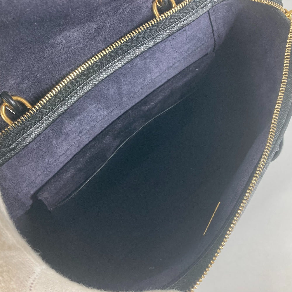 CELINE マイクロ トートバッグ ベルトバッグ 2WAY ショルダーバッグ 肩掛け 斜め掛け ハンドバッグ レザー レディース ブラック