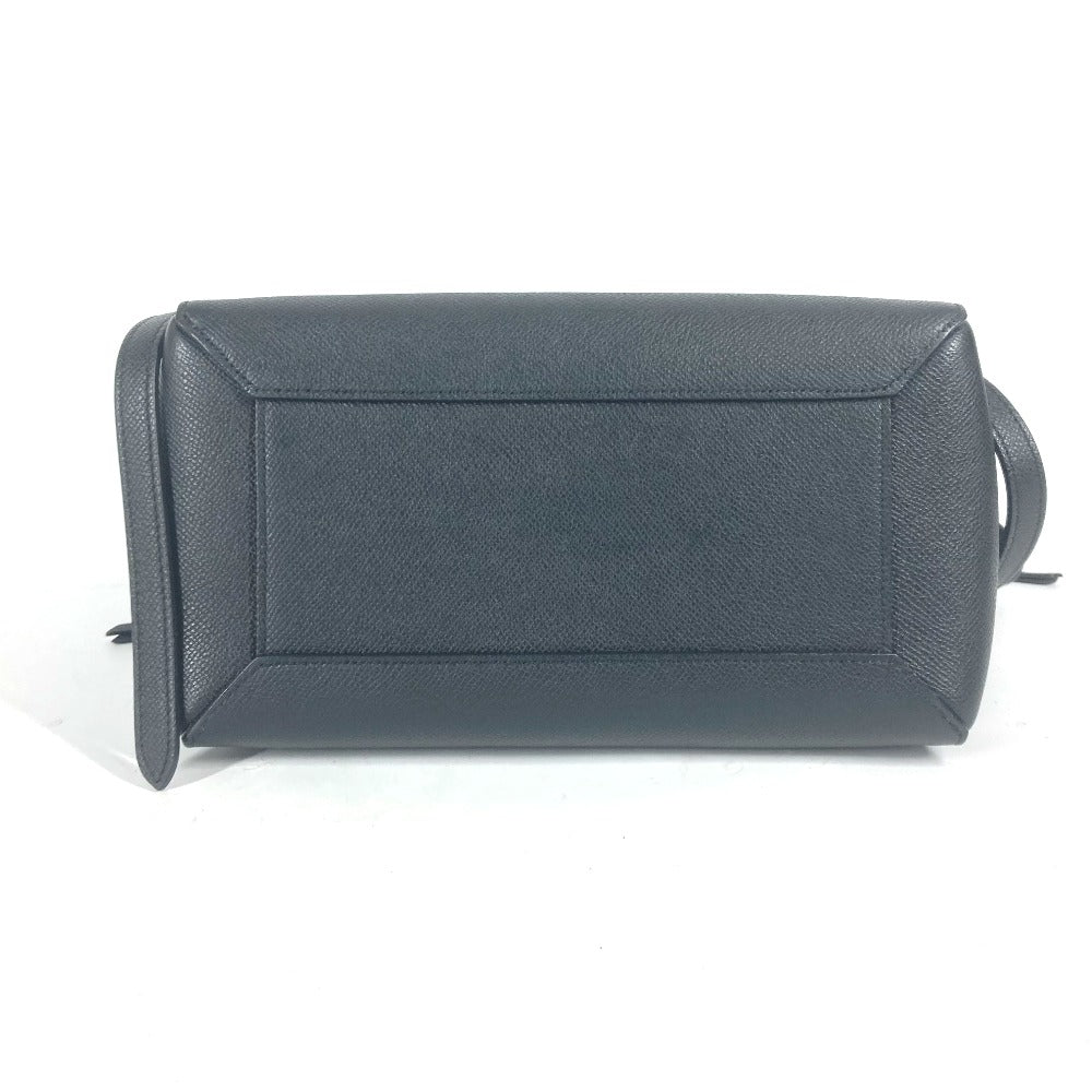 CELINE マイクロ トートバッグ ベルトバッグ 2WAY ショルダーバッグ 肩掛け 斜め掛け ハンドバッグ レザー レディース ブラック