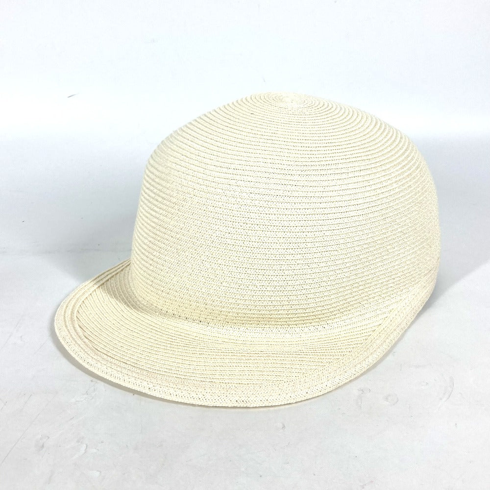 HERMES H221035N Serie Button Emma Hat, Newsboy Cap, Polyester, Women's, White