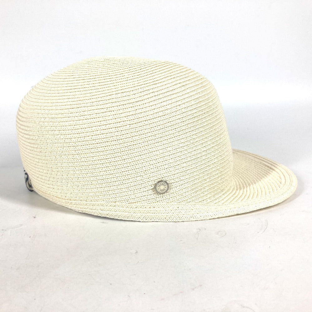HERMES H221035N Serie Button Emma Hat, Newsboy Cap, Polyester, Women's, White