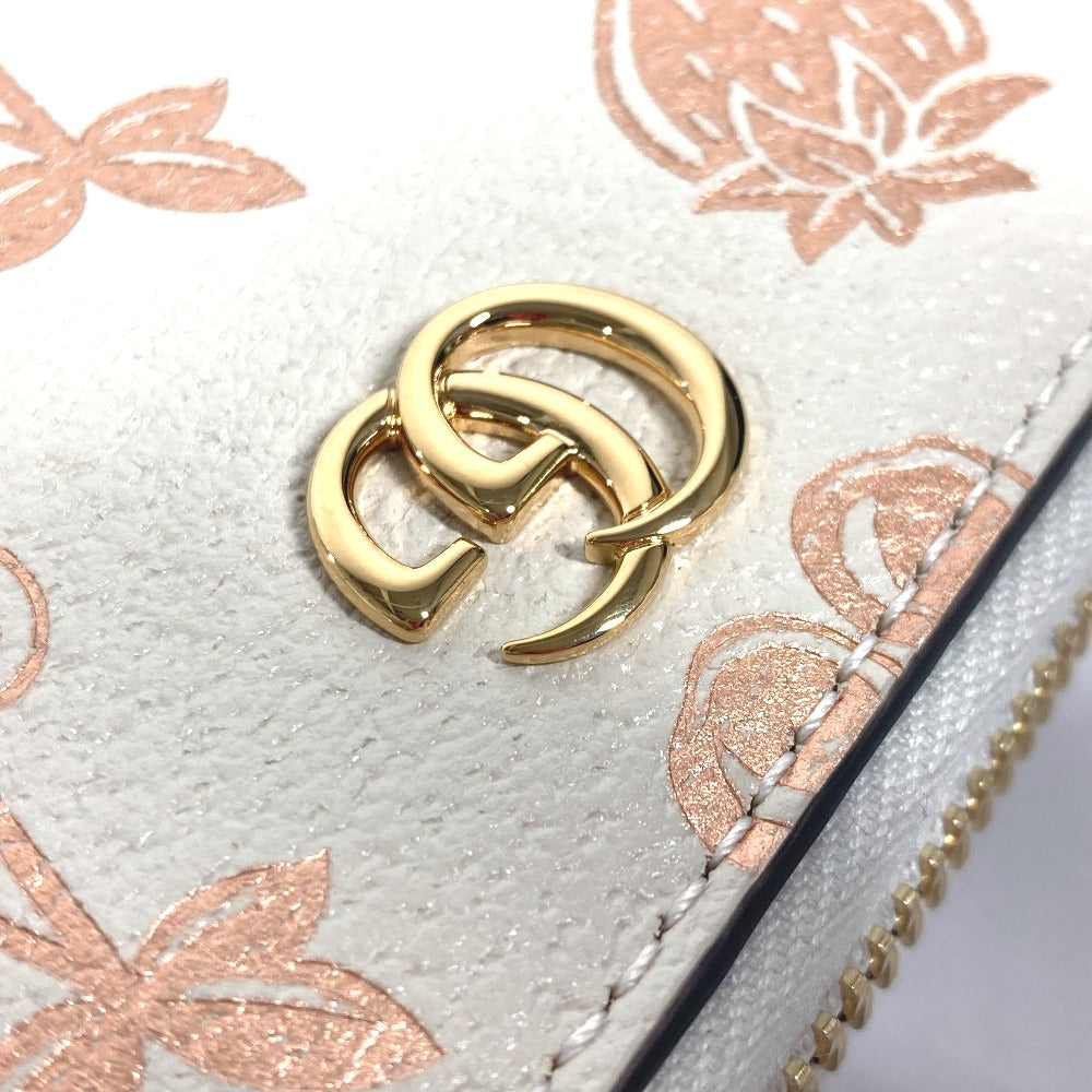 GUCCI 456117 GGマーモント チェリー ストロベリー バレンタイン ラウンドファスナー 長財布 レザー レディース |  brandshop-reference