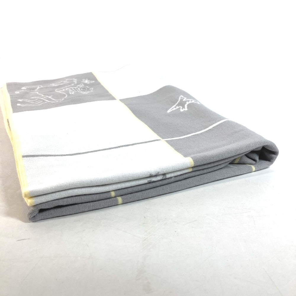 HERMES ベビー BABY 赤ちゃん プレード カブリオル タオル インテリア ブランケット コットン ユニセックス グリ・ペルル グレー - brandshop-reference