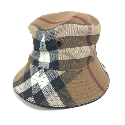BURBERRY 8052981 チェック ハット帽 帽子 バケットハット ボブハット ハット コットン レディース ベージュ