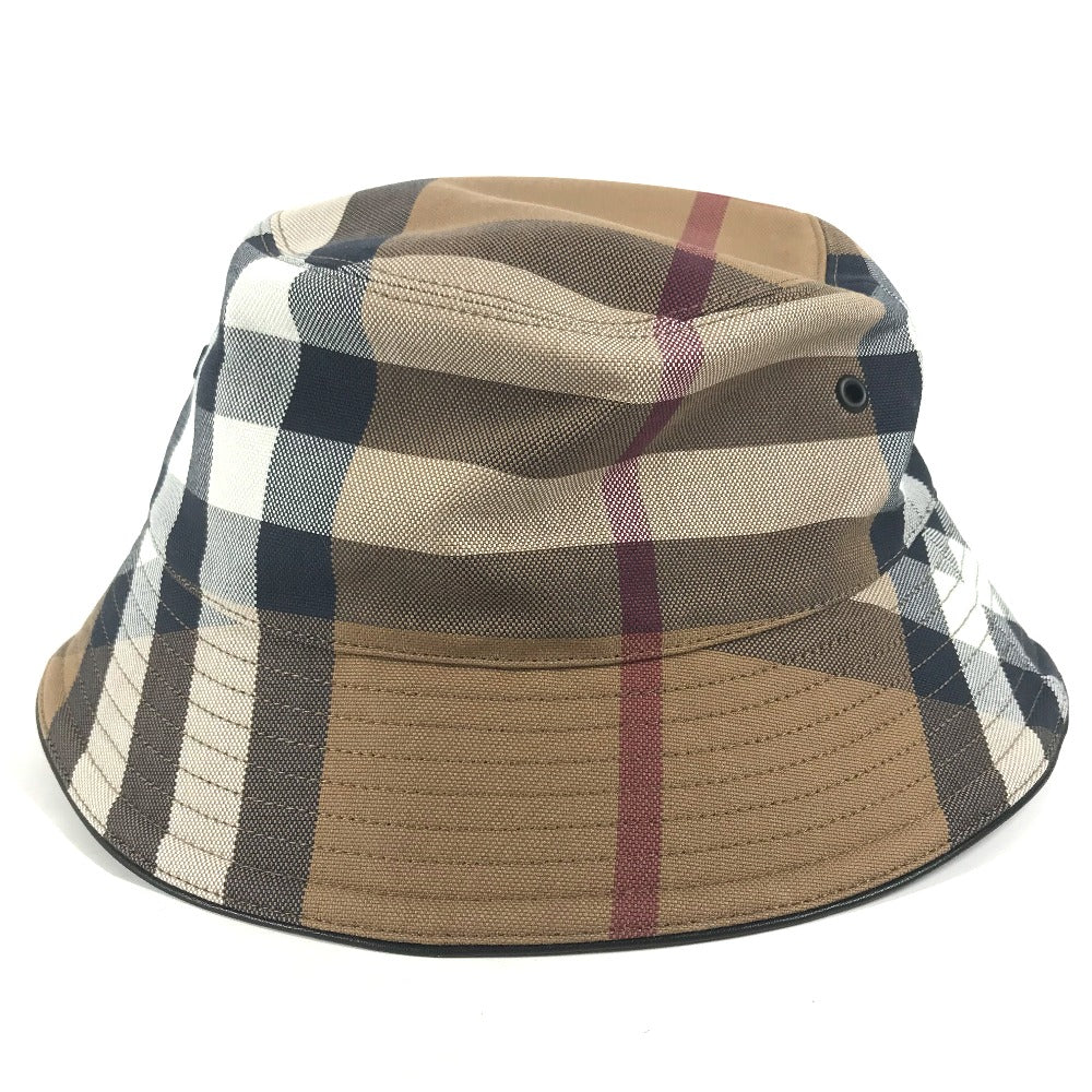 BURBERRY 8052981 チェック ハット帽 帽子 バケットハット ボブハット ハット コットン レディース ベージュ