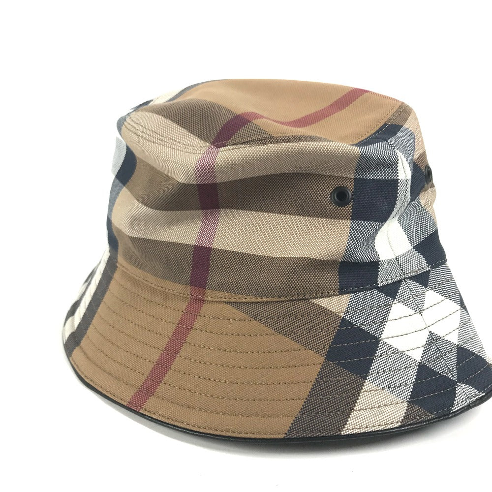 BURBERRY 8052981 チェック ハット帽 帽子 バケットハット ボブハット ハット コットン レディース ベージュ
