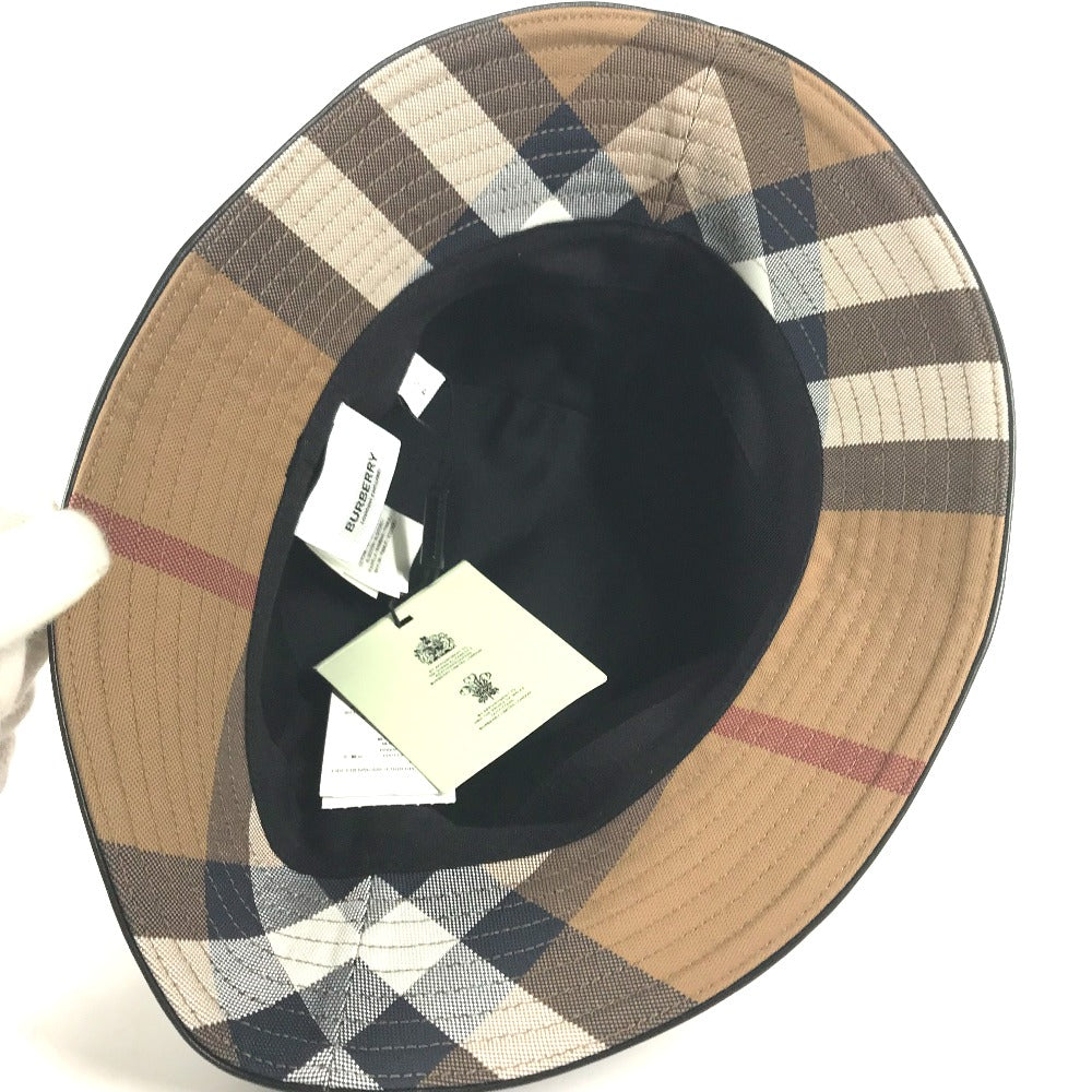 BURBERRY 8052981 チェック ハット帽 帽子 バケットハット ボブハット ハット コットン レディース ベージュ