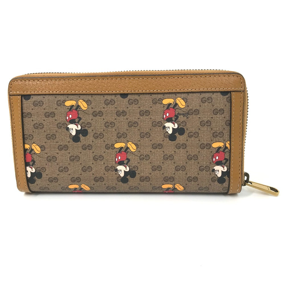 GUCCI 602532 ミニGGスプリーム DISNEY ディズニーコラボ ミッキーマウス ラウンドファスナー 長財布 GGスプリームキャンバス レディース