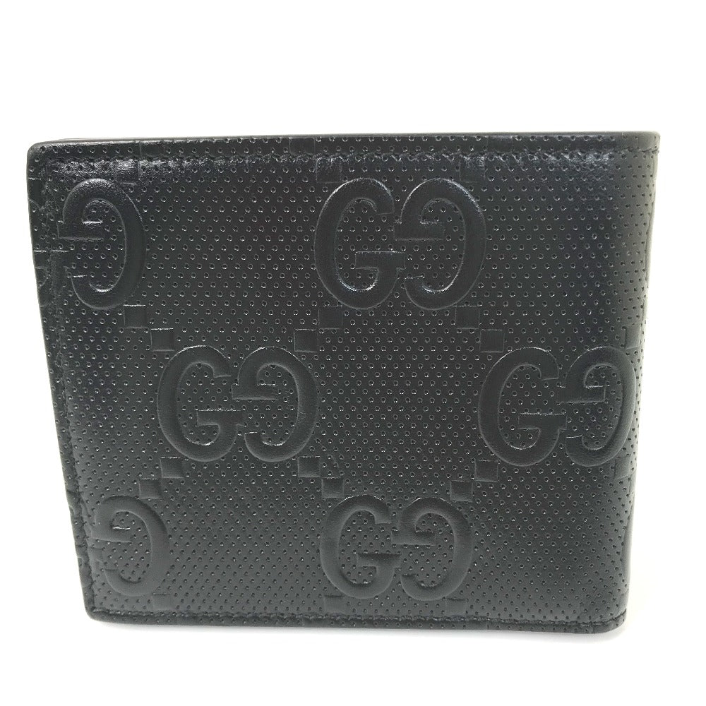 GUCCI 625555 GGエンボス コインウォレット コンパクトウォレット 2つ折り財布 レザー メンズ