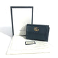 GUCCI 523277 GGマーモント コンパクト ウォレット ミニ 3つ折り財布 レザー レディース ブラック
