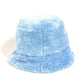 PRADA 1HC137 ファー ロゴ バケットハット 帽子 パイル ハット ポリエステル レディース ブルー - brandshop-reference