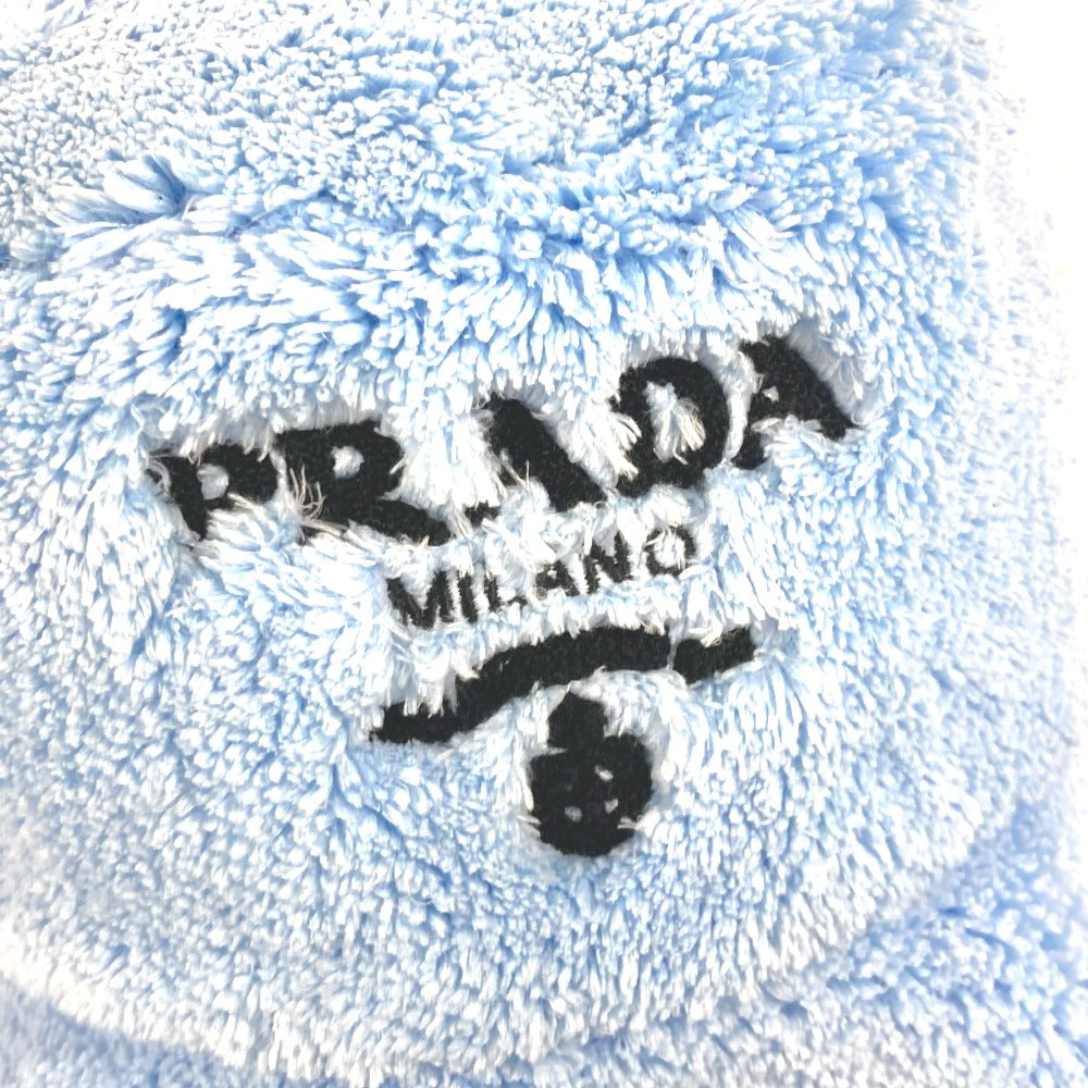 PRADA 1HC137 ファー ロゴ バケットハット 帽子 パイル ハット ポリエステル レディース ブルー - brandshop-reference