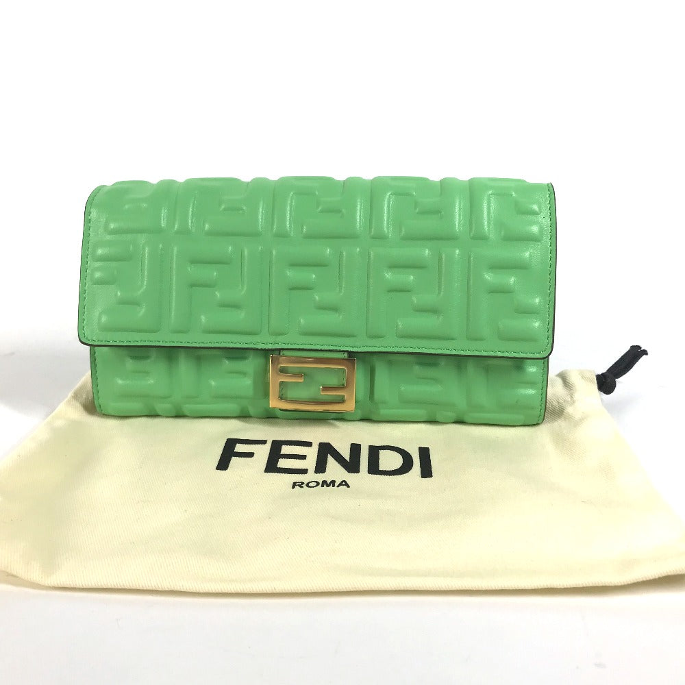 FENDI 8M0251 ズッカ バゲット コンチネンタル フラップ 二つ折り ロングウォレット 長財布 レザー レディース - brandshop-reference