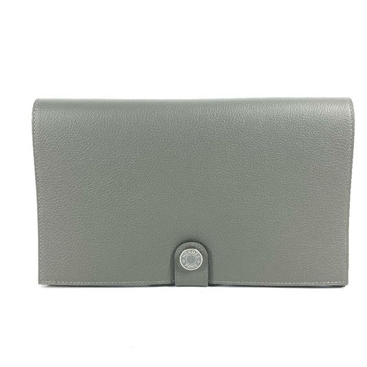 HERMES R.M.S トゥタンマン 札入れ 2つ折り 長財布 エバーカラー レディース グレー