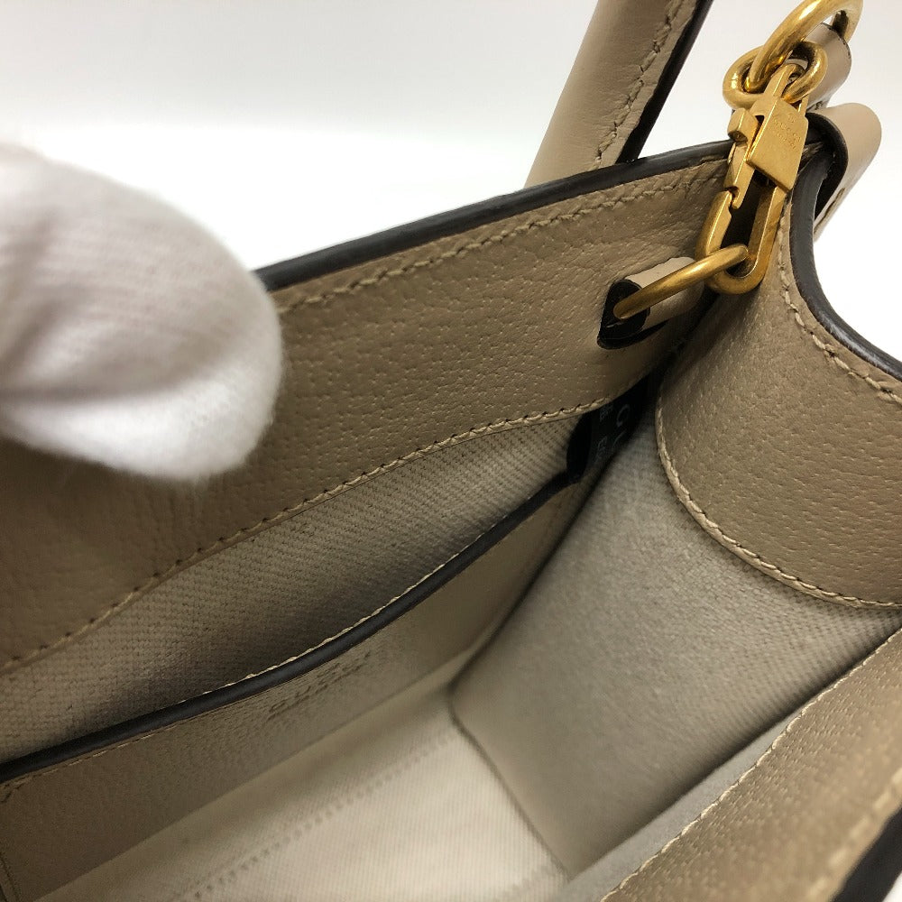 GUCCI 671623 GG Supreme Interlocking G Mini Tote Bag, 2-Way Mini Bag, Shoulder Bag, Crossbody Bag, GG Supreme Canvas, Women's, Light Beige