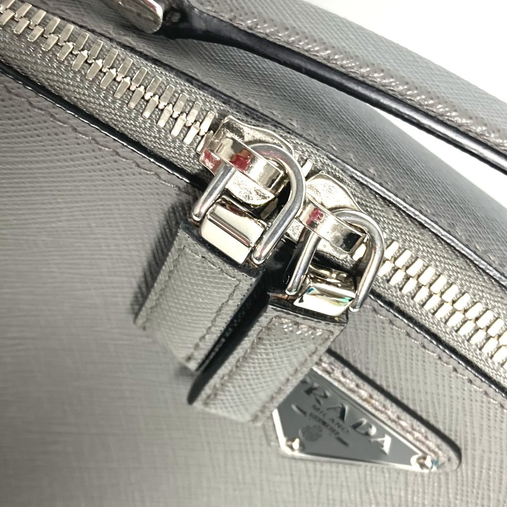 PRADA 2VH069 トライアングルロゴ ブリック 2WAY ハンドバッグ クラッチバッグ ショルダーバッグ サフィアーノレザ－ メンズ