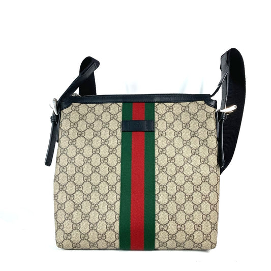 GUCCI 387111 GGスプリーム シェリーライン ウェブライン 斜め掛け 肩掛け カバン ショルダーバッグ GGスプリームキャンバス ユニセックス