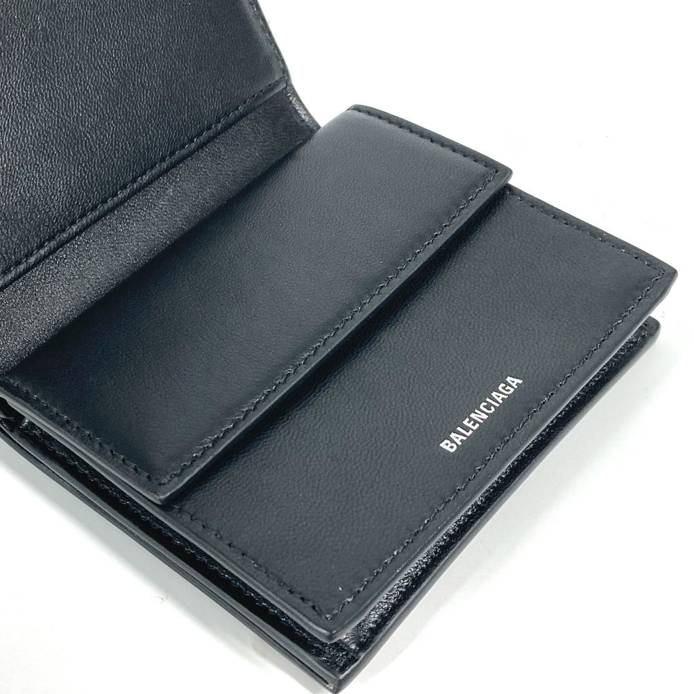 BALENCIAGA 637450 ロゴ スター 星 PAPIER FLAP ペーパー フラップ コンパクトウォレット 3つ折り財布 レザー レディース - brandshop-reference