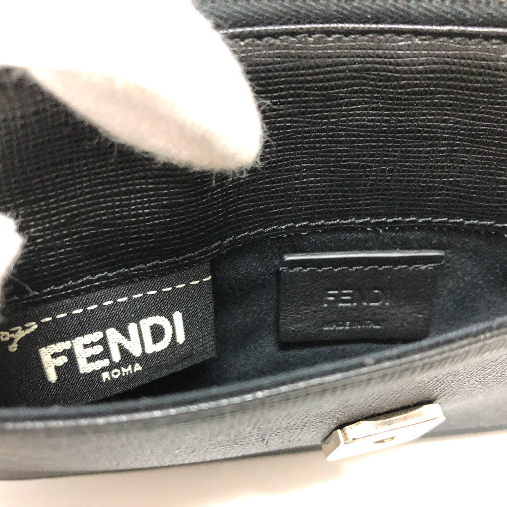 FENDI 8M0346 カールラガーフェルド チェーンウォレット 長財布 レザー レディース ブラック