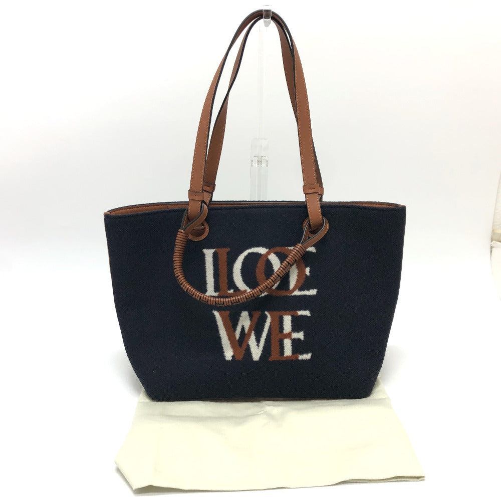 LOEWE A717S72X13 LOVE SMALL トートバッグ ロゴ ハンドバッグ 肩掛け トートバッグ ウール ユニセックス