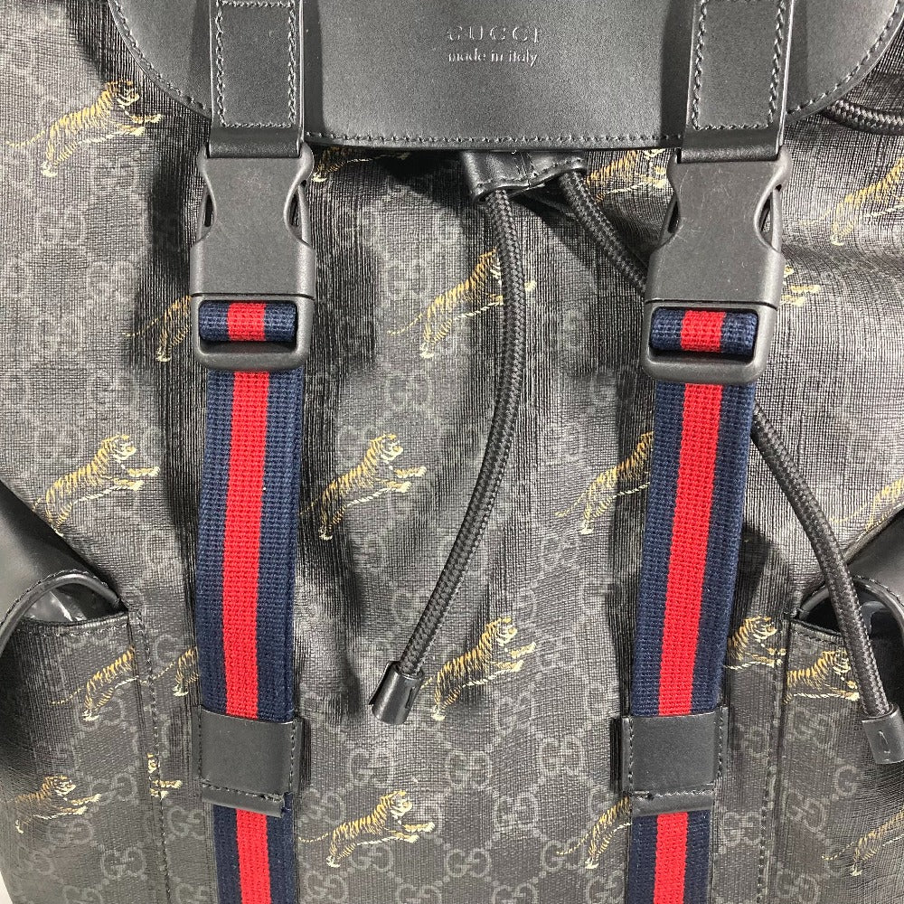 GUCCI 495563 GGスプリーム シェリーライン バックパック リュックサック GGスプリームキャンバス メンズ