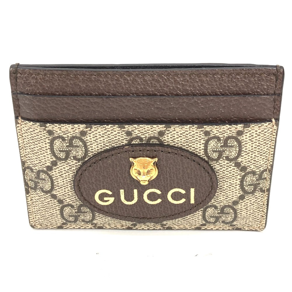 GUCCI 597557 GG Supreme Cat Head Cat Neo Vintage Pass Case