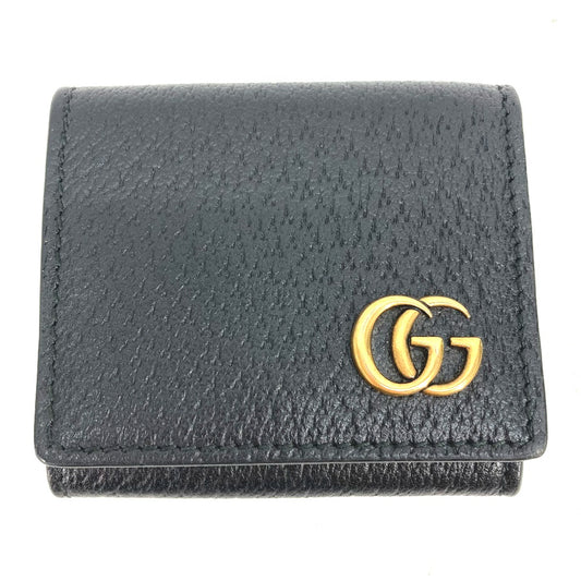 GUCCI 473959 GGマーモント コンパクト ミニ財布  小銭入れ コインパース 財布 コインケース レザー メンズ