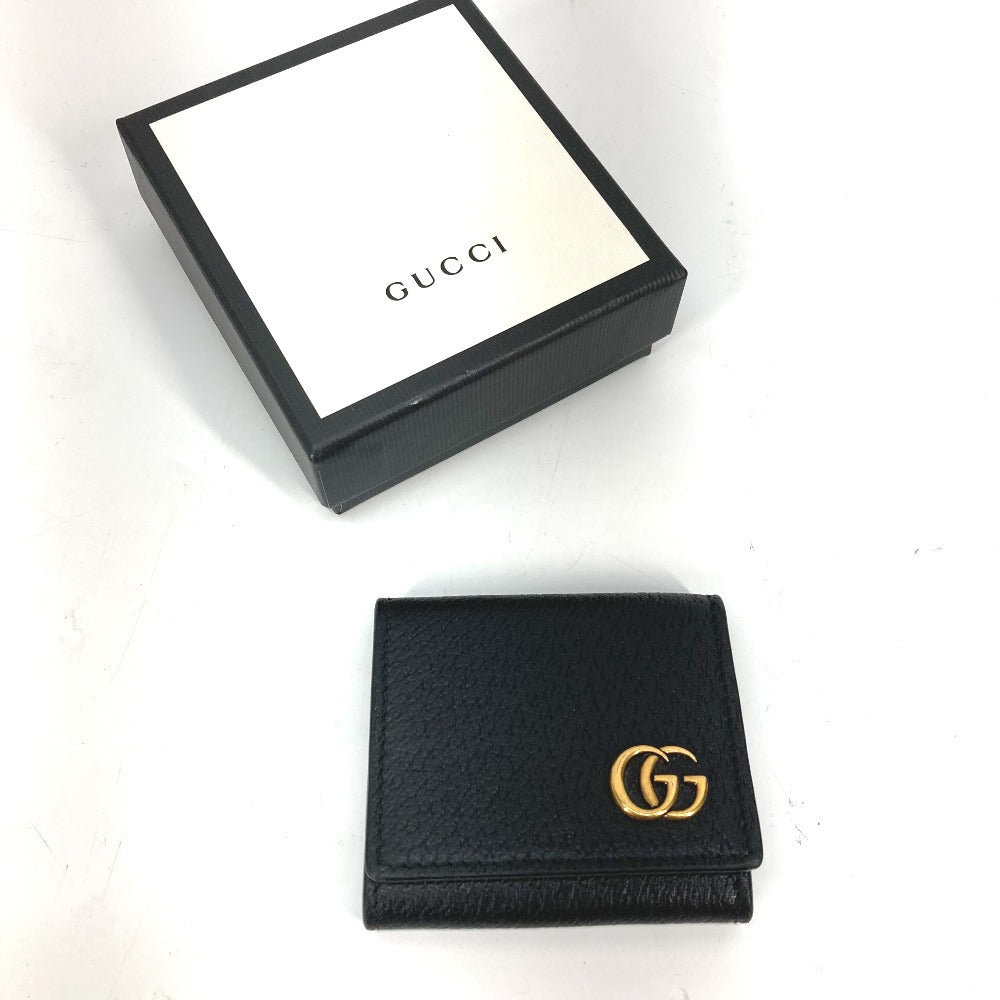 GUCCI 473959 GGマーモント コンパクト ミニ財布  小銭入れ コインパース 財布 コインケース レザー メンズ