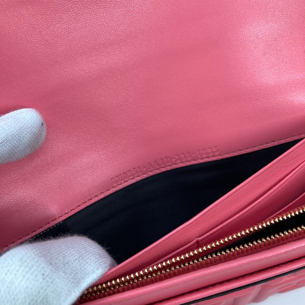 FENDI 8M0251 ズッカ バゲット コンチネンタル フラップ 二つ折り ロングウォレット 長財布 レザー レディース ピンク - brandshop-reference