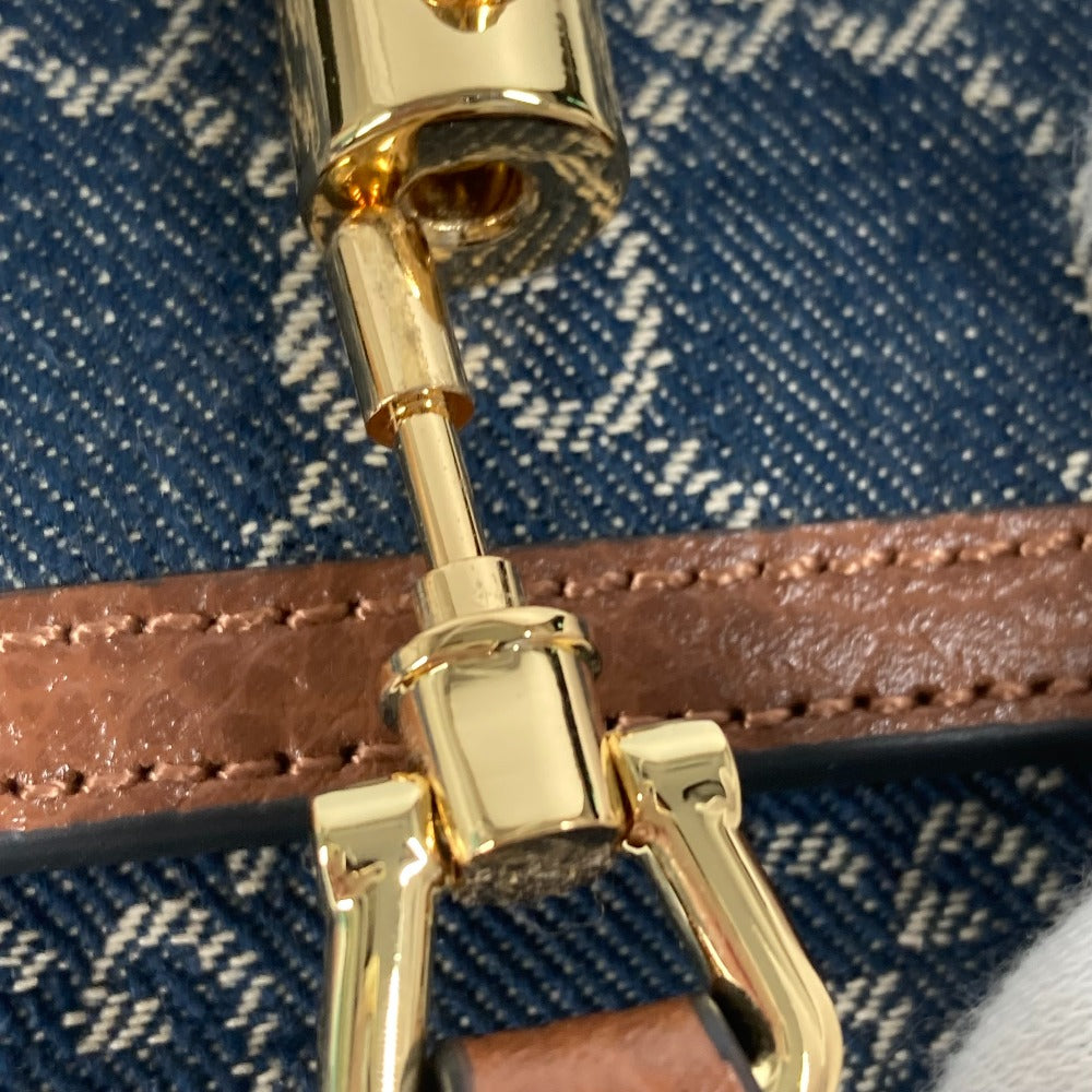 GUCCI 652681 GGデニム ジャッキー 1961 チェーンウォレット ショルダーバッグ 肩掛け 斜め掛け 長財布 GGキャンバス レディース