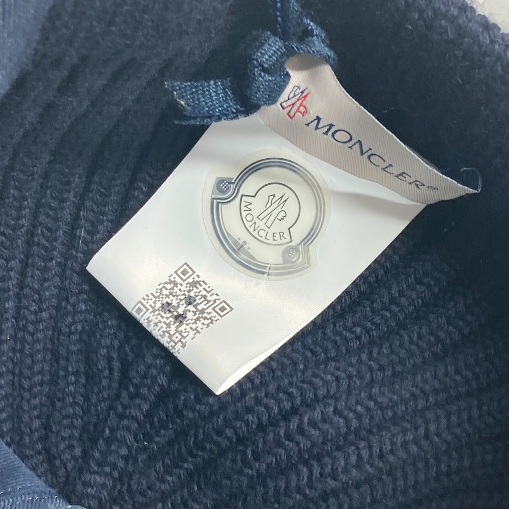 MONCLER 帽子 キャップ帽 ベースボール ロゴ ニット キャップ ウール レディース