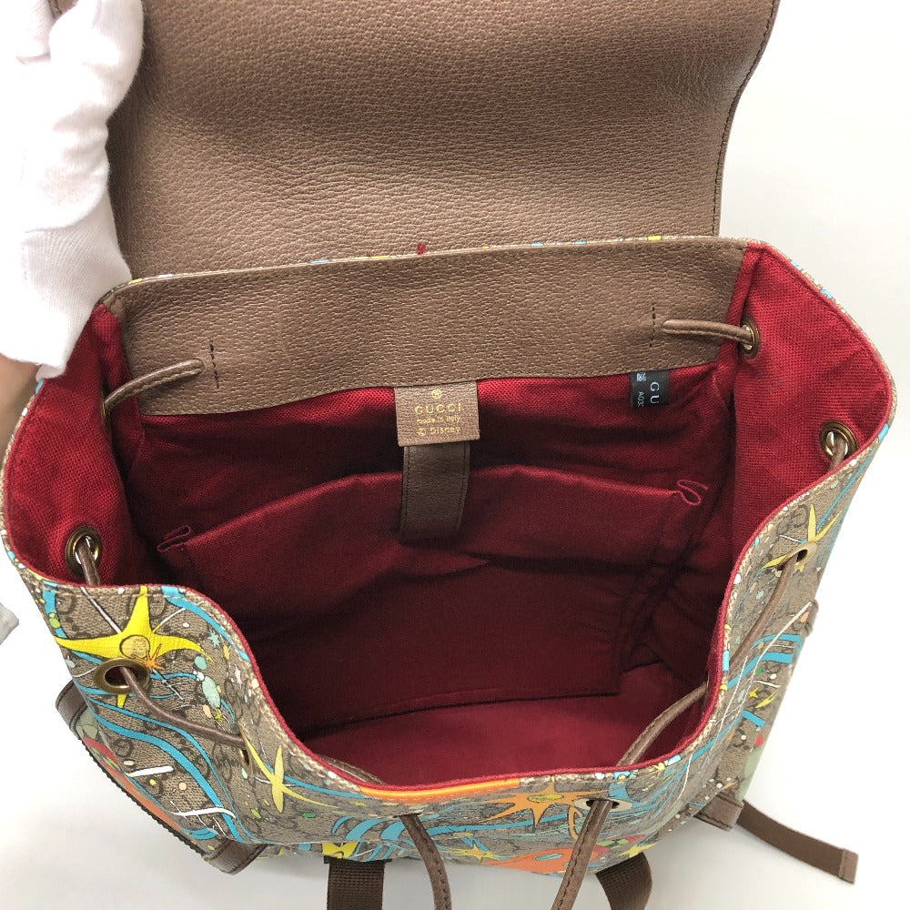 GUCCI 645051 GGスプリーム ドナルドダック DISNEY ディズニー バックパック リュックサック GGスプリームキャンバス ユニセックス ベージュ×ブラウン×ブルー