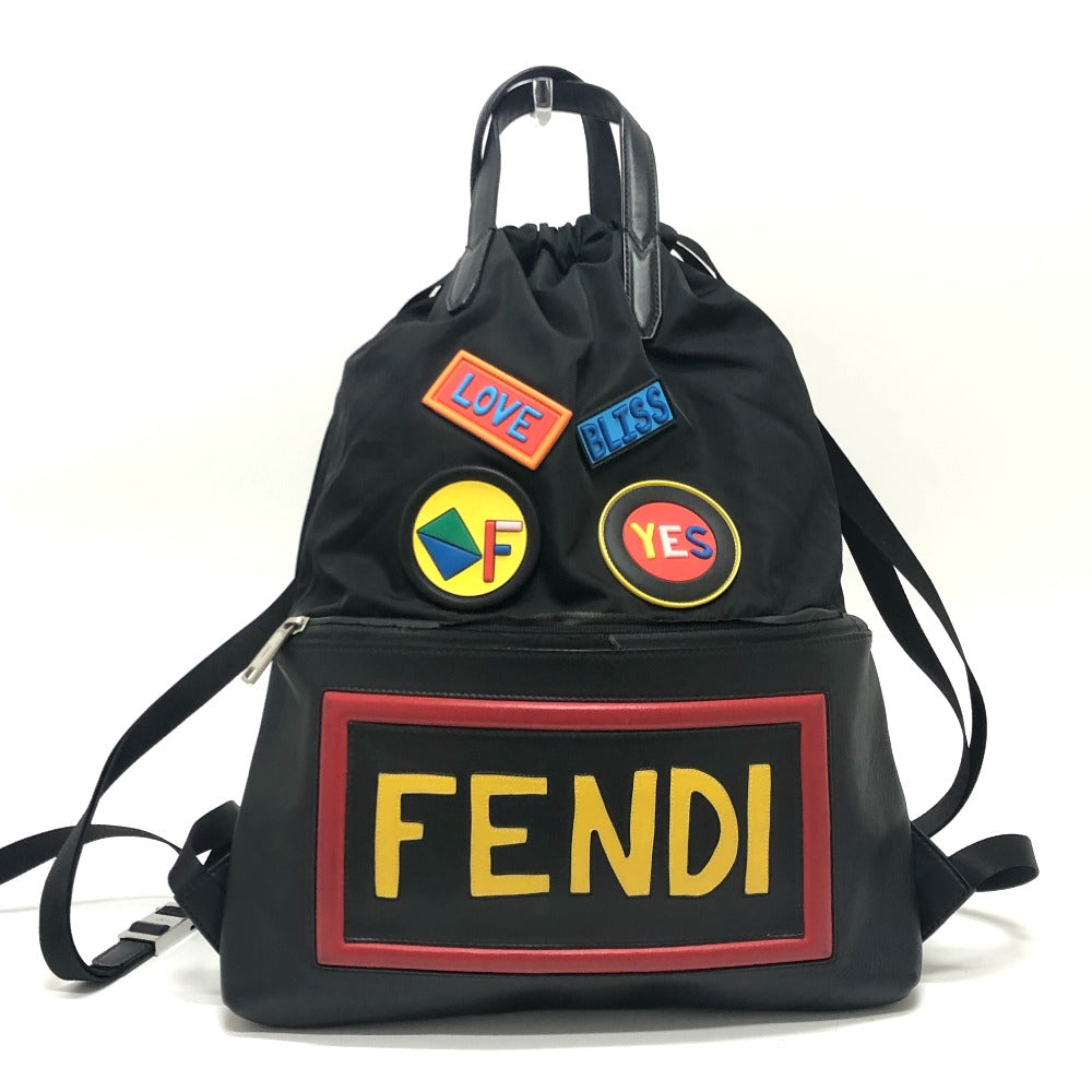 FENDI 7VZ034 ロゴ ボキャブラリー バックパック デイパック リュックサック バック リュックサック レザー ユニセックス