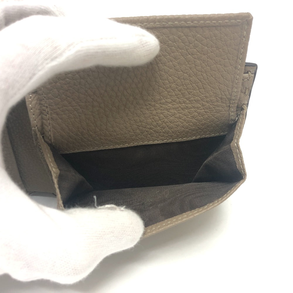 FENDI 7M0194 Stitch Selleria Bifold Wallet, Leather, Men's, Gray